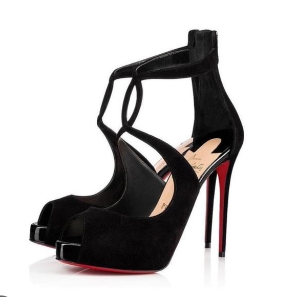 Christian Louboutin ROSIE 120 VEAU VELOURS PAT Heels - Picture 1 of 16
